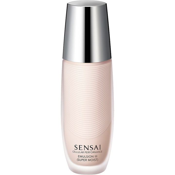 Sensai Cellular Performance Emulsion III 100 ml hydrating lyxemulsion i vågmönstrad flaska med silverlock