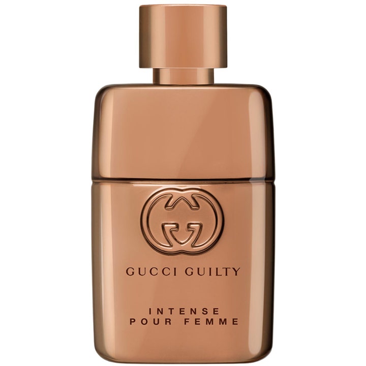 Gucci Guilty Pour Femme Intense Eau de Parfum 30 ml damparfym i en lyxig bronsfärgad metallisk flaska