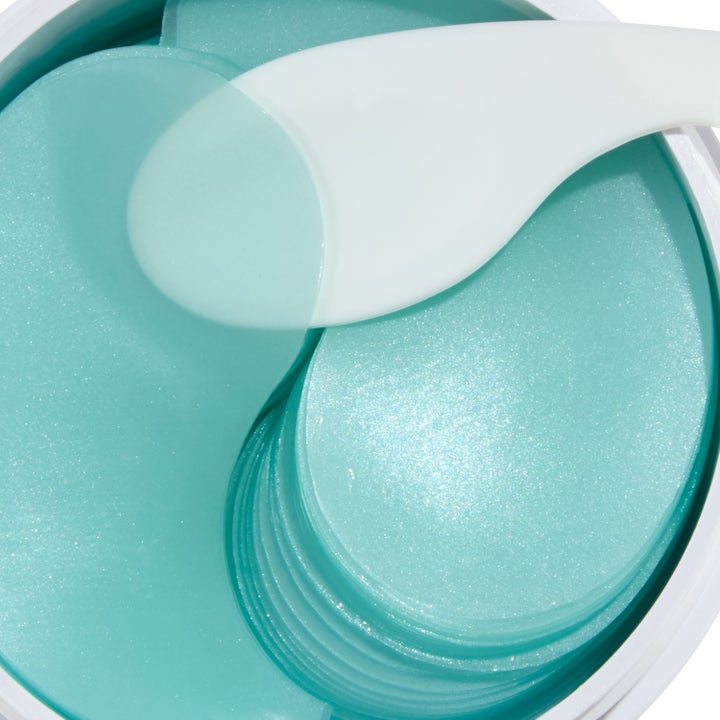 Mario Badescu Hydrogel Under Eye Mask 60 st återfuktande eye patches med skimrande turkos textur och vit spatel