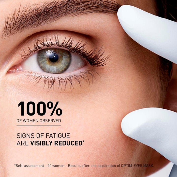 Filorga Optim-Eyes Eye Mask 6 ml ögonmask mot påsar visar 100% synlig minskning av trötthetstecken vid ett öga.