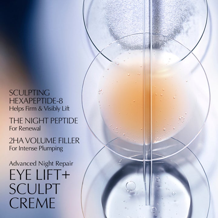 Estée Lauder Advanced Night Repair Eye Lift + Sculpt 15 ml antiaging ögonserum med peptider i glasbehållare.