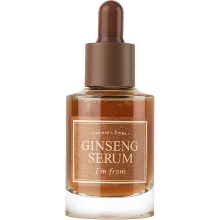 I'm From Ginseng Serum 30ml näringsserum med röd ginseng i en glasflaska med brun pipett och bärnstensfärgad formula