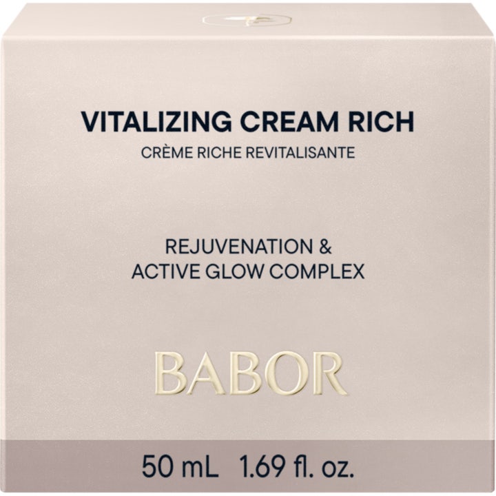 Babor Vitalizing Cream Rich 50 ml vitaliserande ansiktskräm i vit ytterförpackning med guldetikett