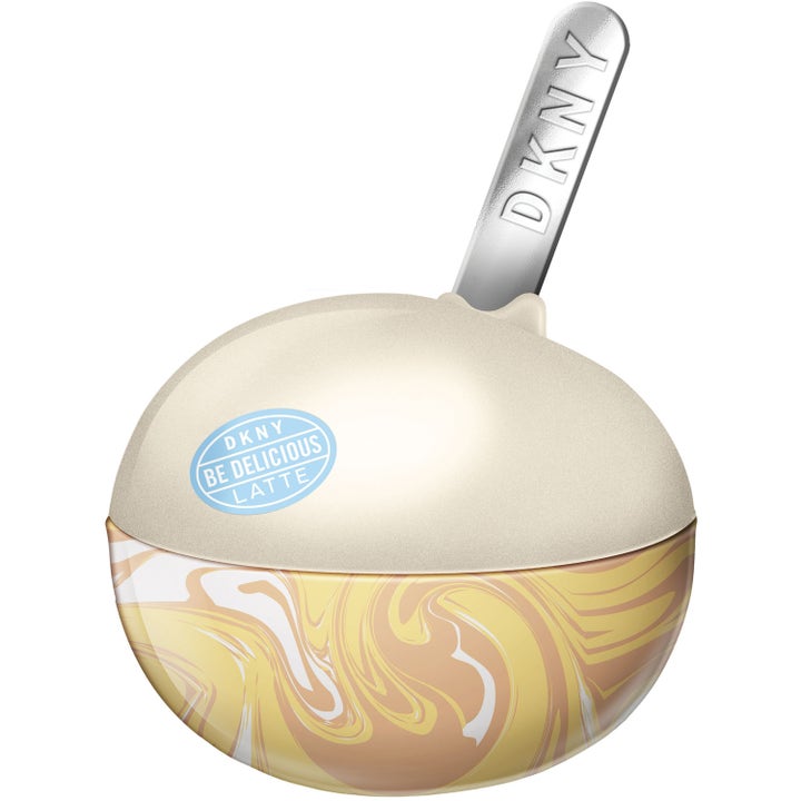 DKNY Be Delicious Café Vanilla Latte 50ml vaniljparfym dam i rund flaska med krämvitt lock och gult virvelmönster