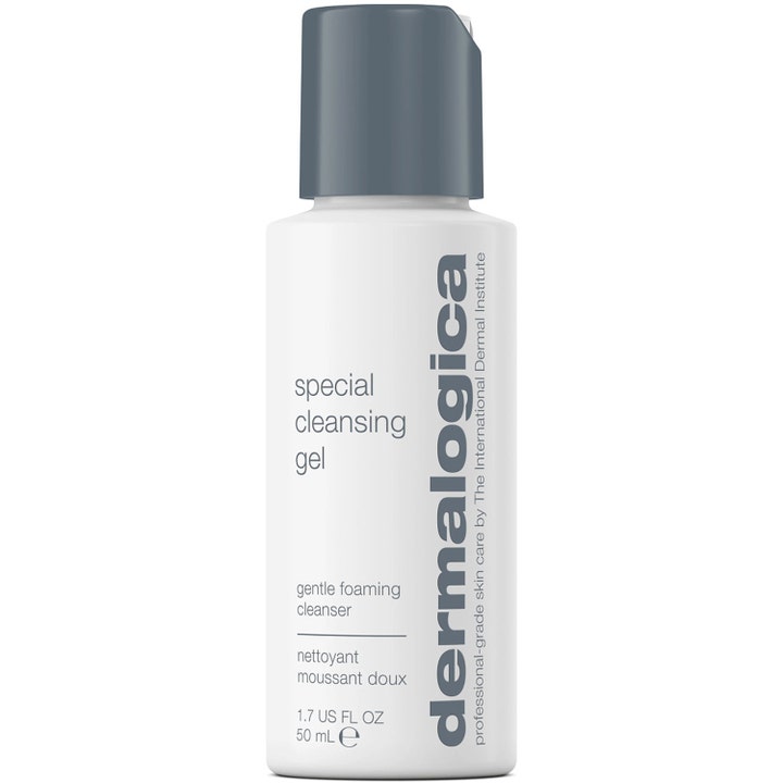 Dermalogica Special Cleansing Gel 50 ml skonsam ansiktsrengöring i vit flaska med grått lock som ger ren hy