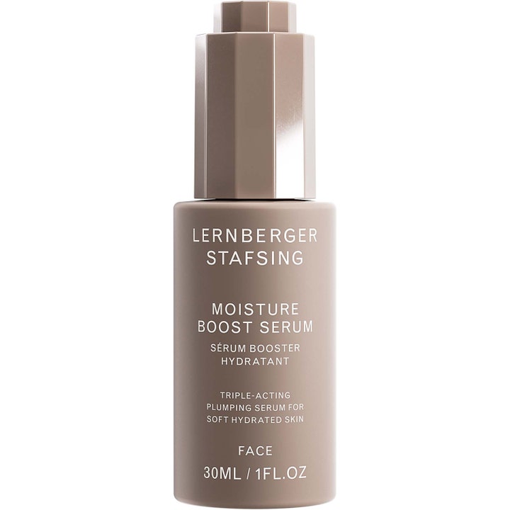 Lernberger Stafsing Moisture Boost Serum 30 ml fuktboost serum ansikte i matt beige flaska med glansig fasetterad kork