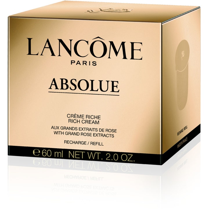 Lancôme Absolue Precious Cells Rich Cream Refill 60 ml återfuktande dagkräm i guldglänsande ytterförpackning med svart text
