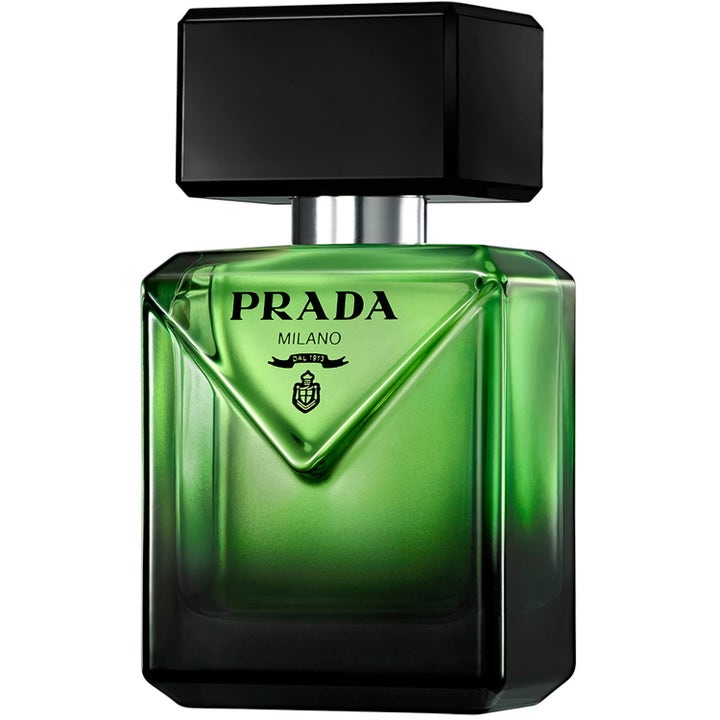 Prada Paradigme Eau de Parfum 30ml parfym i grön fyrkantig glasflaska med svart lock och trekantig detalj