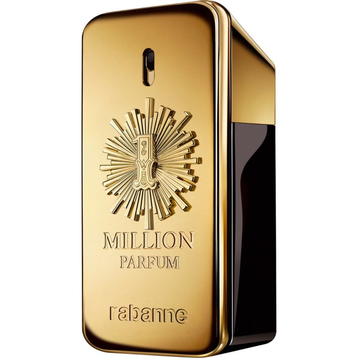 Rabanne 1 Million Parfum 50 ml kryddig läderparfym i guldflaska formad som en guldtacka med en präglad solsymbol