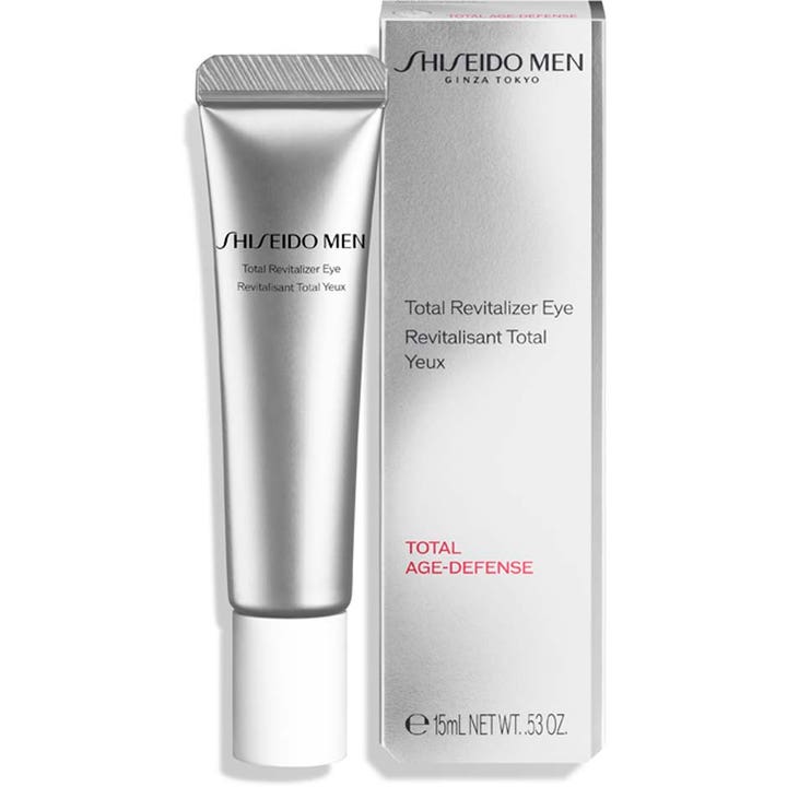Shiseido Men Total Revitalizer Eye 15 ml shiseido anti-aging ögonkräm i silverfärgad tub och förpackning