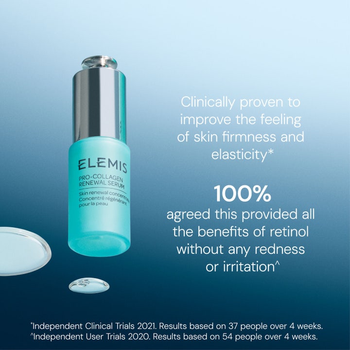 Elemis Pro-Collagen Renewal Serum 15 ml anti-rynk kollagen serum i turkos flaska som ger ökad fasthet och elasticitet.