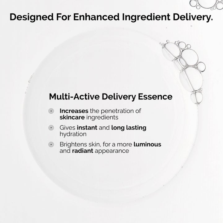 The Ordinary Multi-Active Delivery Essence 100 ml återfuktande essence med klar flytande textur som ger ökad penetration.