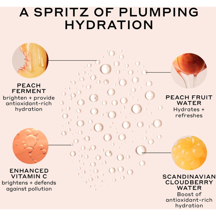 Ole Henriksen Truth Peach Glow Mist 80 ml lystergivande face mist med persika, hjortron och skyddande vitamin C.