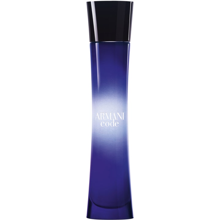 Armani Armani Code Women Eau de Parfum 50 ml parfym dam i en långsmal blå glasflaska med svart lock och vit text