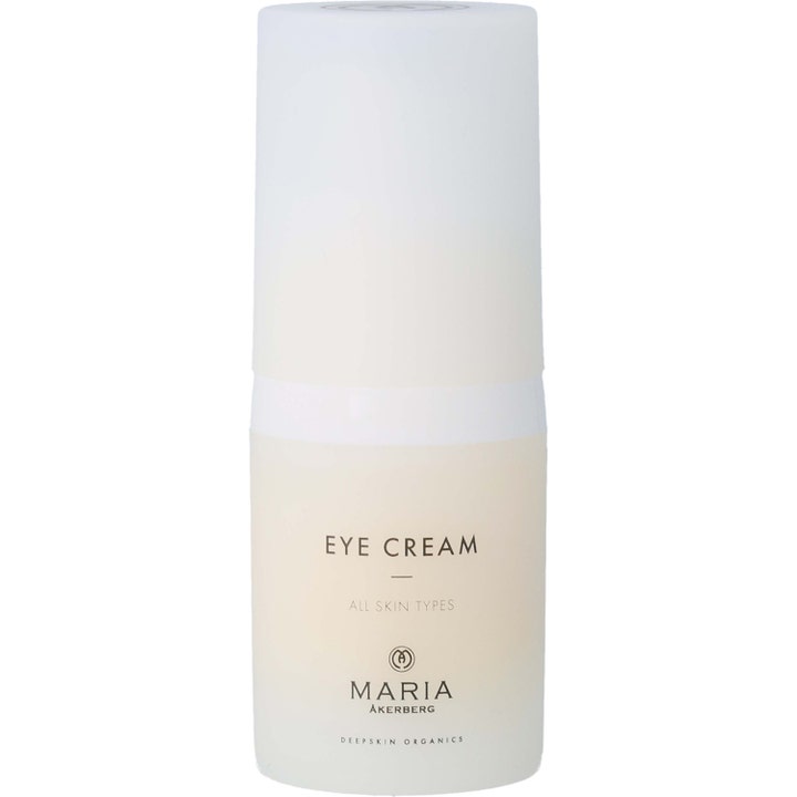 Maria Åkerberg Eye Cream 15 ml återfuktande ögonkräm i minimalistisk vit och frostad pumpflaska