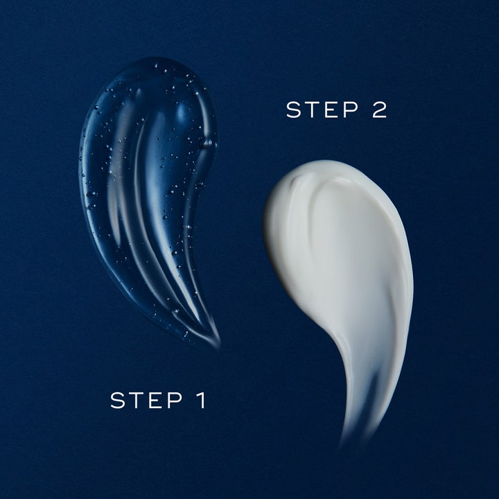 Medik8 H.E.O Mask 2 x 50 ml overnight återfuktande mask med Step 1 blå gel och Step 2 krämig vit textur