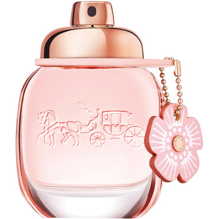 Coach Floral Eau de Parfum 30 ml blommig parfym i en rosa glasflaska med roséguldfärgad spraytopp och en rosa blomma