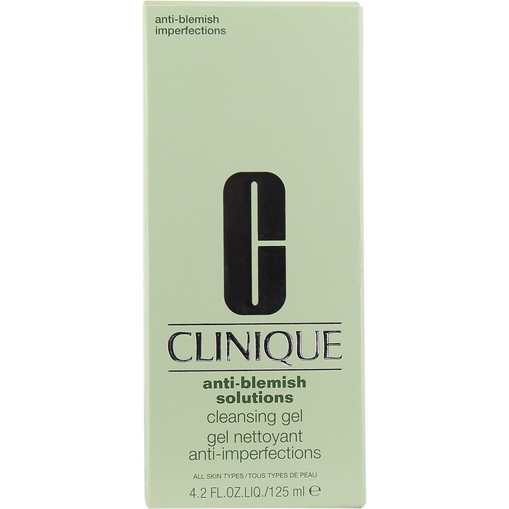 Clinique Acne Solutions Cleansing Gel 125 ml rengöringsgel mot orenheter i en ljusgrön ytterförpackning