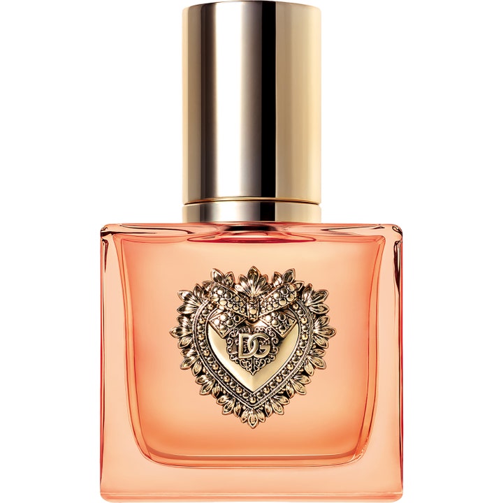 Dolce & Gabbana Devotion Intense Eau de Parfum 30 ml damparfym i glasflaska med guldlock och ett guldhjärta