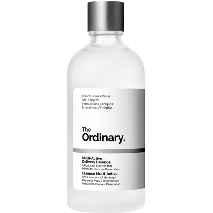 The Ordinary Multi-Active Delivery Essence 100ml återfuktande essence för penetration i frostad flaska med silverkork