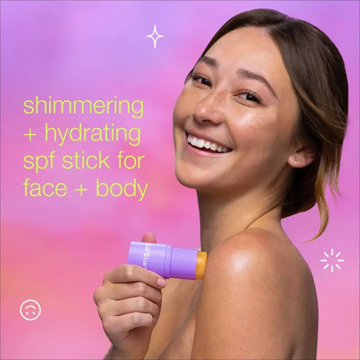 Dermalogica Golden Hour Hydrating SPF30 Stick 20 ml återfuktande solskydd i lila stickformat som ger lyster på huden.