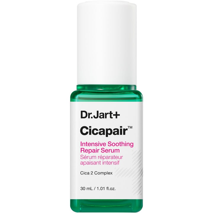 Dr Jart Cicapair Intensive Soothing Repair Serum 30 ml fuktgivande cica serum dämpar känslig hud rodnad i grön flaska