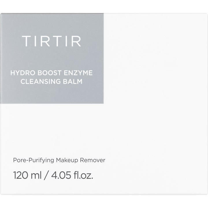 TIRTIR Hydro Boost Enzyme Cleansing Balm 120 ml porrengörande ansiktsrengöring i vit och grå ytterbox