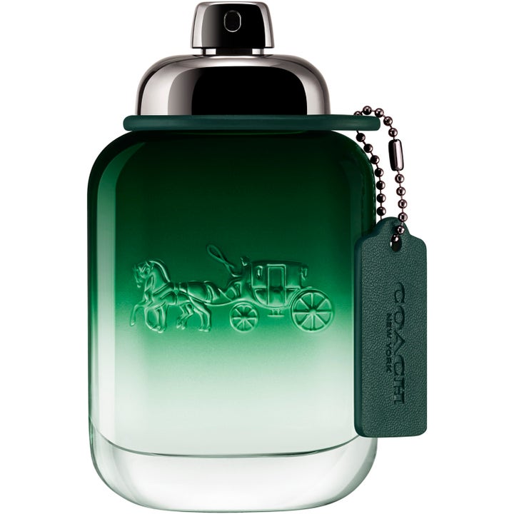 Coach Green Eau de Toilette 60 ml fräsch herrparfym i grön tonad glasflaska med silverlock och läderdetalj