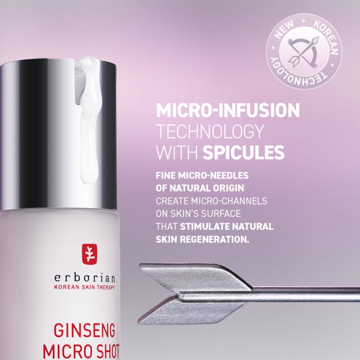 Erborian Ginseng Micro Shot 0.3 Advanced 30 ml ansiktsserum med vit textur och micro-infusion technology