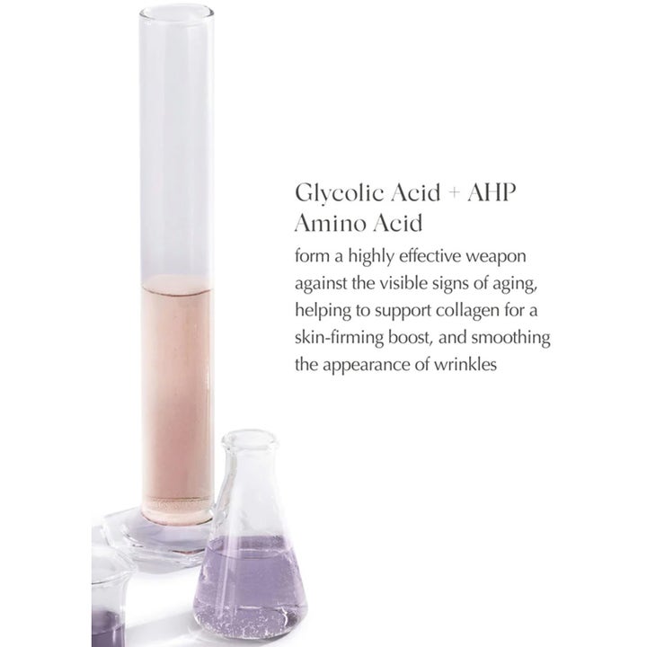 Exuviance Glycolic Expert Moisturizer 50 ml aha ansiktskräm med glykolsyra i laboratorieglas som motverkar rynkor.