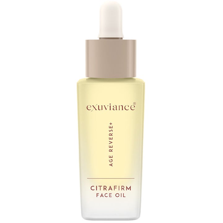 Exuviance Age Reverse+ CitraFirm Face Oil 28 ml ansiktsolja anti-age citrus i en frostad flaska med beige pipettkork