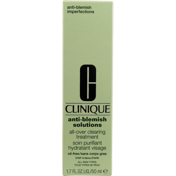 Clinique Finnkämpe 50 ml effektiv aknebehandling mot orenheter i en ljusgrön ytterförpackning.