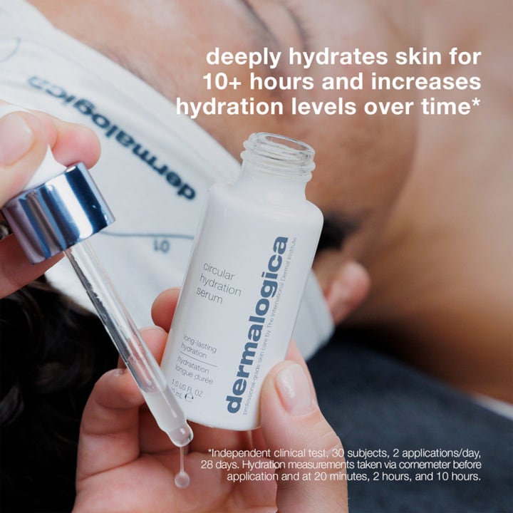 Dermalogica Circular Hydration Serum 59 ml återfuktande ansiktsserum i vit flaska med pipett som ger fukt i 10+ timmar.