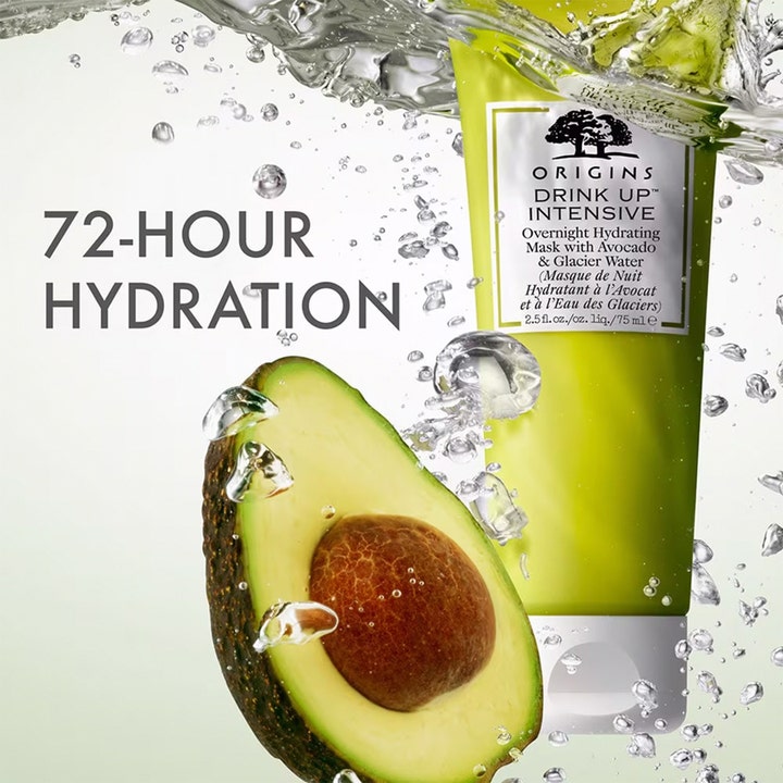 Origins Drink Up Intensive Overnight Mask 75 ml nattmask för djup återfuktning med avokado och 72-hour hydration.