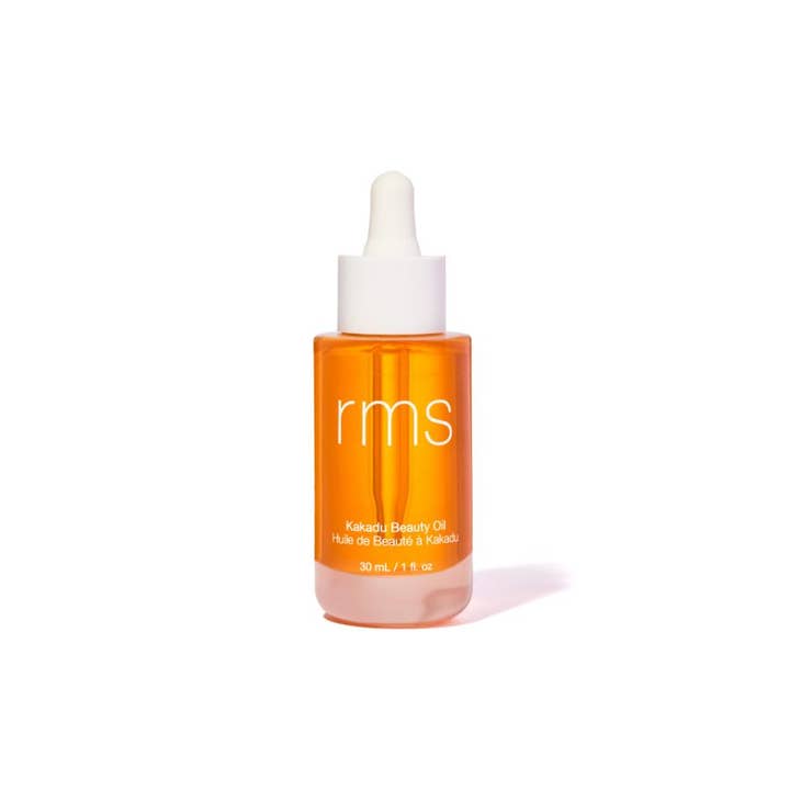 RMS Beauty Kakadu Beauty Oil 30 ml ekologisk ansiktsolja med anti-age c-vitamin som ger lyster i flaska med vit pipett