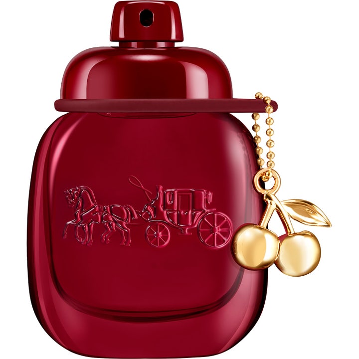 Coach Cherry Parfum 30 ml blommig parfym för dam i mörkröd glasflaska med körsbärsformad guldberlock