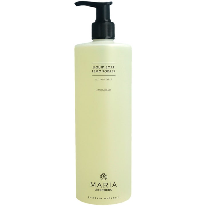 Maria Åkerberg Liquid Soap Lemongrass 500ml ekologisk flytande tvål citrongräs i frostad plastflaska med svart pump