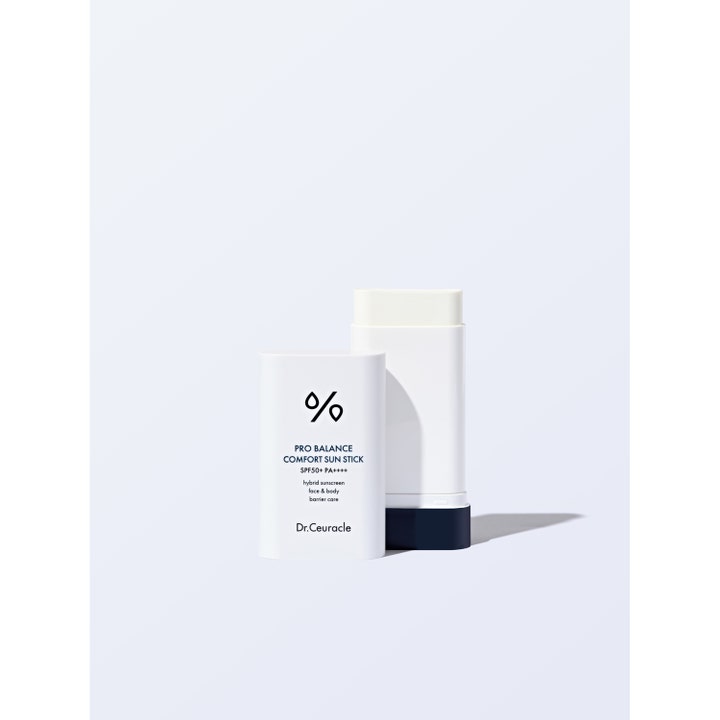 Dr. Ceuracle Pro Balance Sun Stick 18 g solstift i vit hylsa med SPF 50+ skyddar och stärker hudbarriären