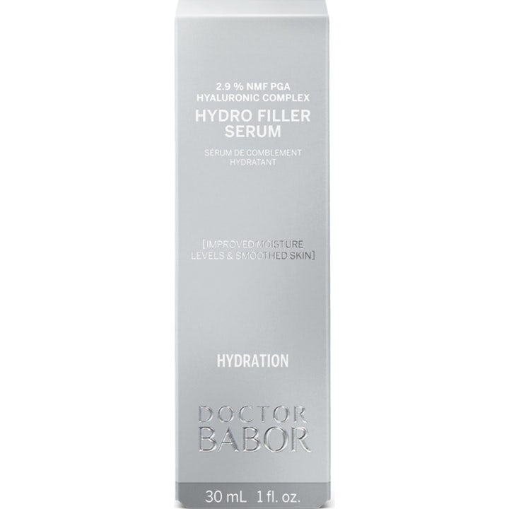 Babor DOC Hydro Filler Serum 30 ml återfuktande serum med hyaluronsyra i en stilren silvergrå ytterförpackning