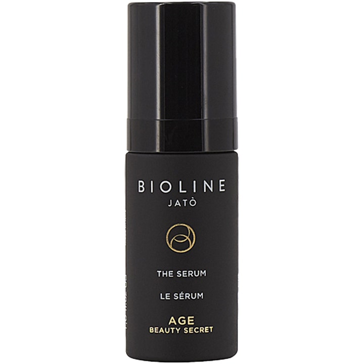 Bioline Age Beauty Secret The Serum 30 ml antiaging serum i en elegant svart pumpflaska med gulddetaljer