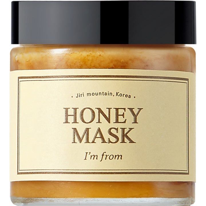 I'm from Honey Mask 120g ansiktsmask med honung för torr hud i glasburk med svart lock och krämig textur