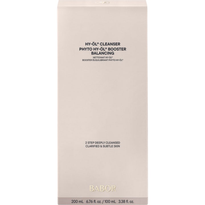 Babor Set HY-ÖL & Phyto Balancing Booster 300 ml balanserande ansiktsvård i en beige ytterförpackning