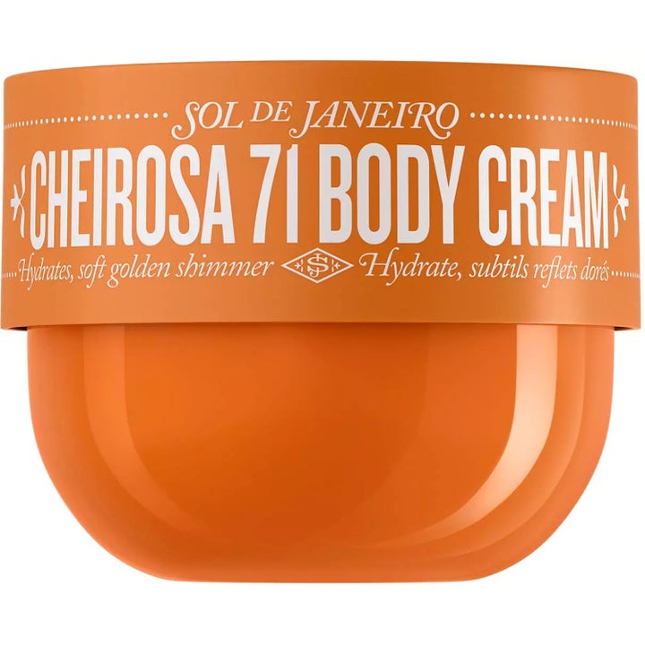 Sol de Janeiro Cheirosa 71 Body Cream brasiliansk fuktkräm kropp i orange plastburk som ger fukt och gyllene lyster.