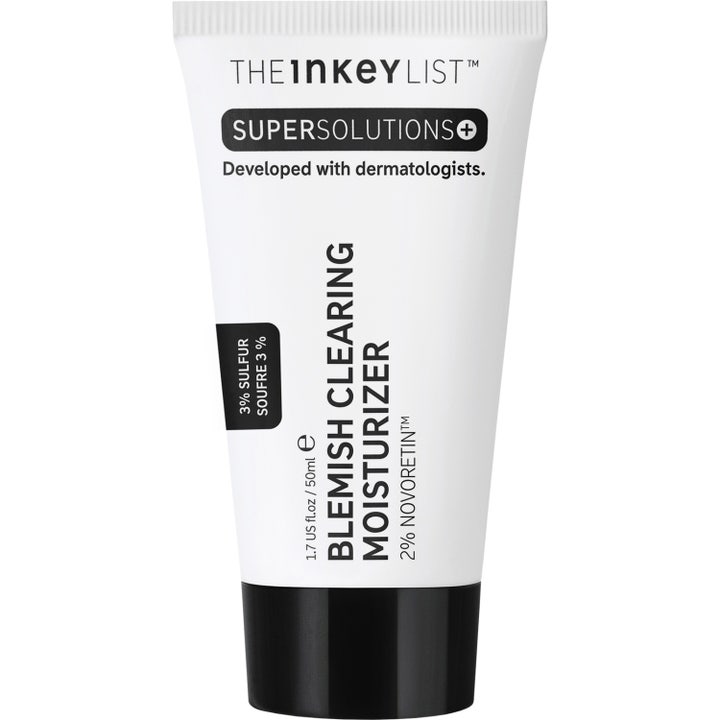 The Inkey List Blemish Clearing Moisturizer 50ml ansiktskräm för oren hy med retinol och svavel i vit tub