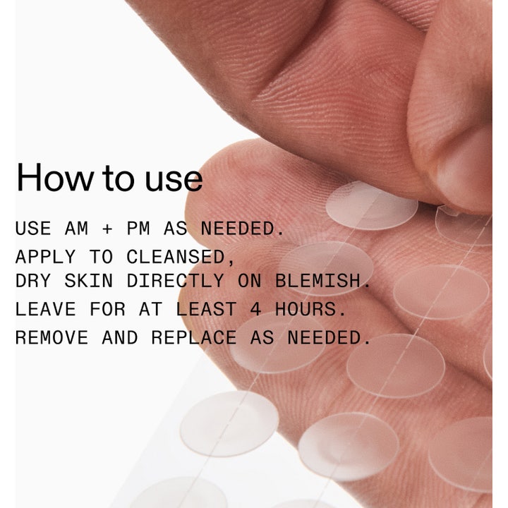 The INKEY List Hydrocolloid Invisible Pimple Patches 22 st plåster mot finnar i vit och svart ytterförpackning