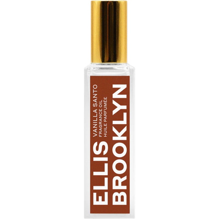 Ellis Brooklyn Perfume Oil Rollerball Vanilla Santo 15 ml parfymolja som ger värme i smal glasflaska med guldlock och brun etikett