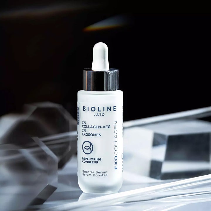 Bioline Jatò Exocollagen Booster Serum 30 ml ger lyster i frostad glasflaska med silverpipett