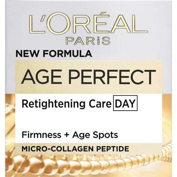 L'Oréal Paris Age Perfect Day Cream 50 ml age perfect dagkräm för mogen hud i vit box med Micro-collagen peptide