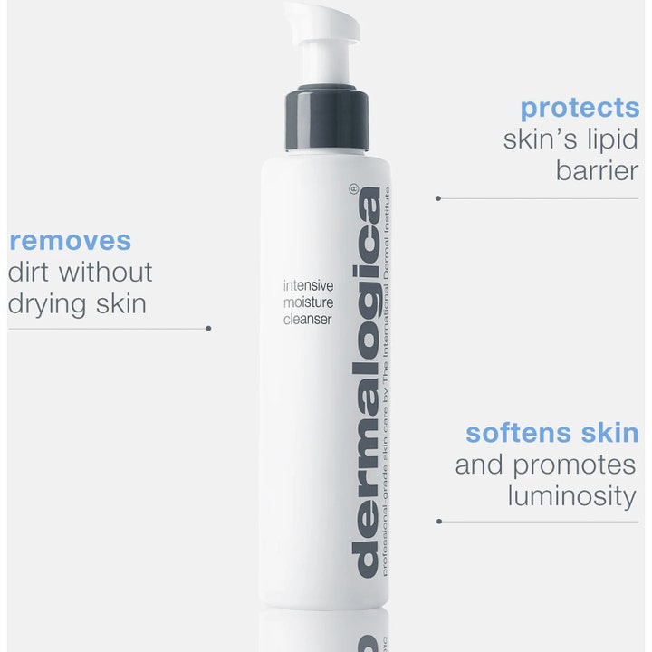 Dermalogica Intensive Moisture Cleanser 295 ml fuktgivande ansiktsrengöring i vit pumpflaska