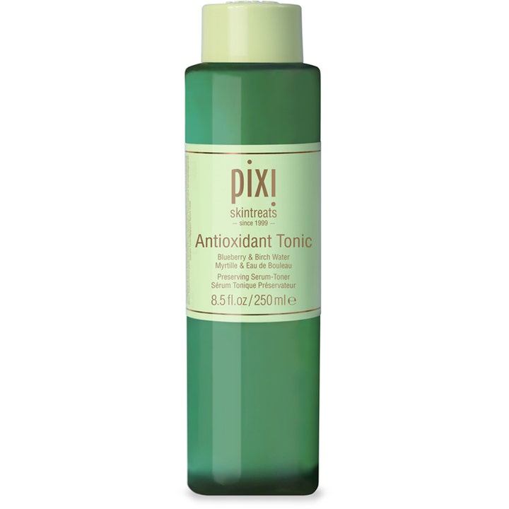 Pixi Antioxidant Tonic 250 ml pixi serum toner med blåbär antioxidanter i en grön plastflaska med ljusgrönt lock